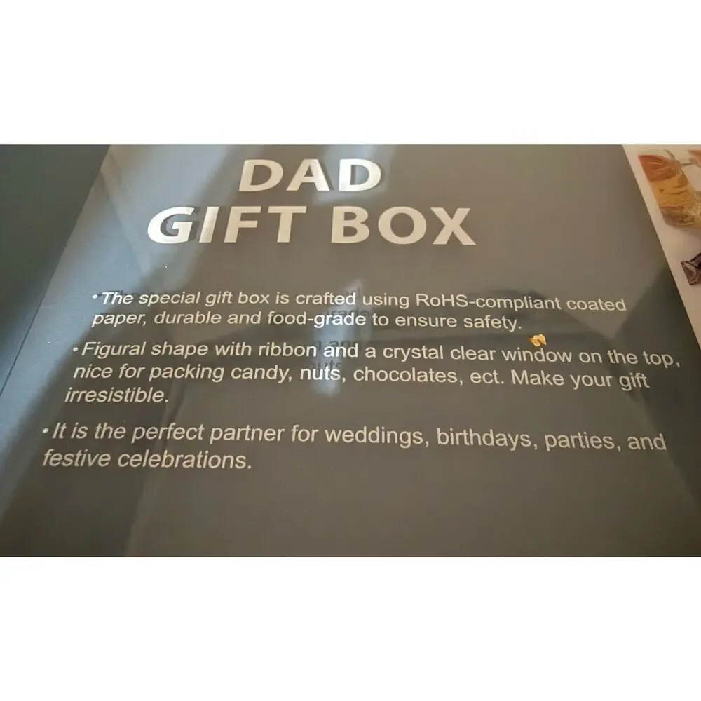 Dad, Fathers Day Snack Box Fill With Candy,coins, Cigar Wrappers, Bottle Caps